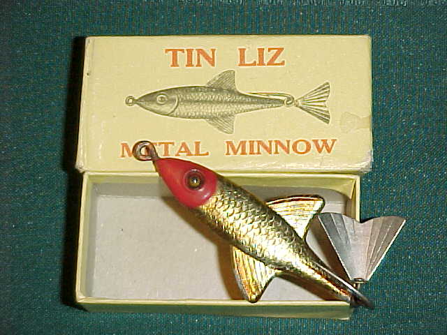 Vintage Tin Liz Minnow Lure in Rainbow Glass Eyes / Antique Fishing Lure  Fred Arbogast Tin Liz Minnow Rainbow Glass Eyes -  Sweden
