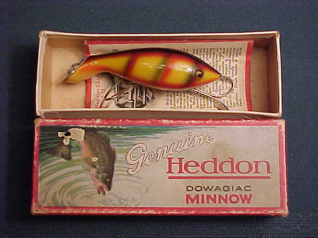 Antique Heddon Dowagiac Basser With BOX 8500 RH