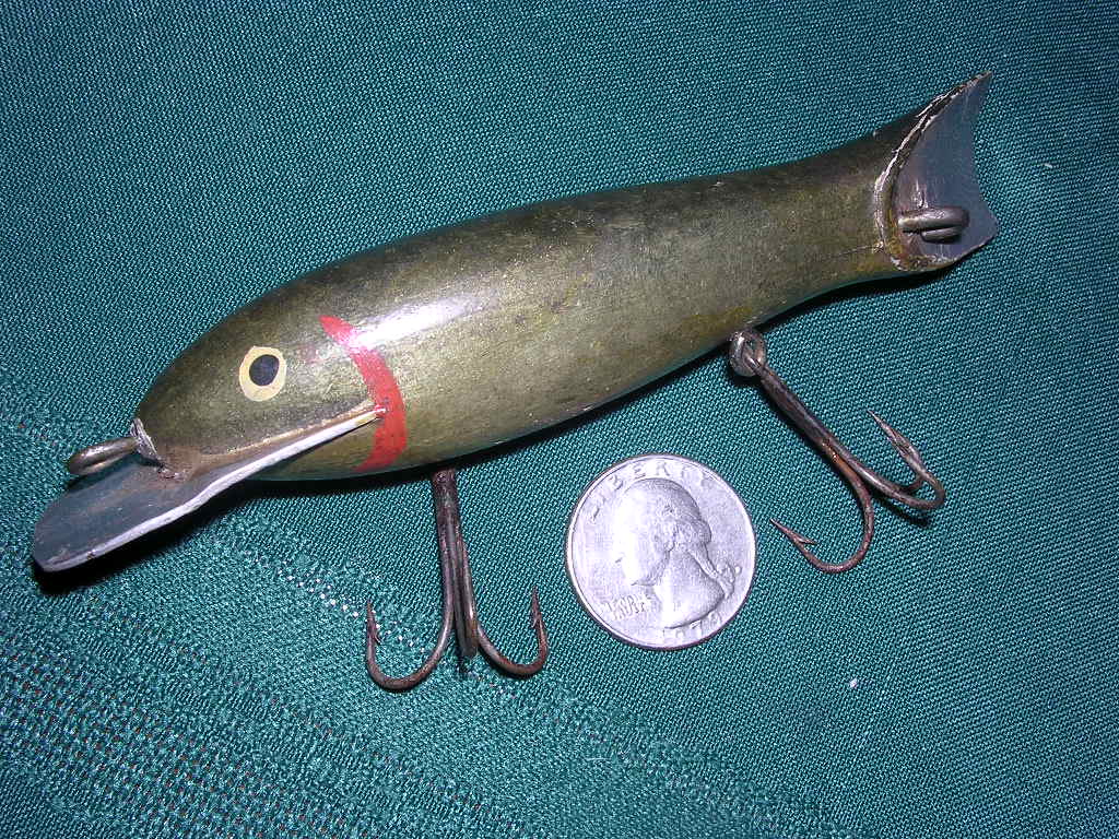 Sold at Auction: PANFISH DUO HAND CARVED FISHING LURE BY PHIL