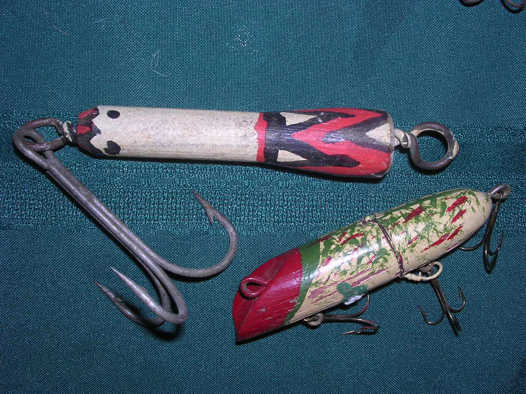 Vintage Folk Art Ice Fishing Lures Two Available Sold Individually
