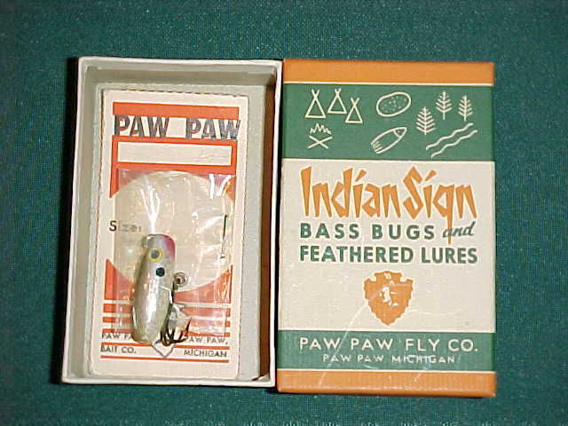 Paw Paw Bait Co Fishing Lure Porcelain Sign