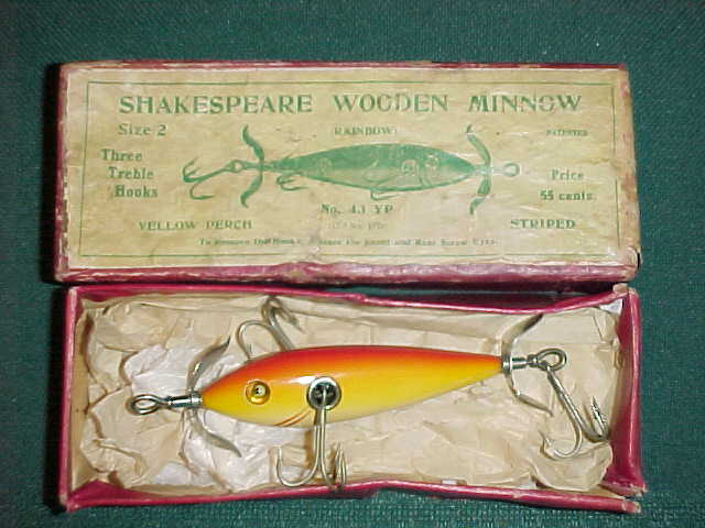 VTG Wood Wooden Shakespeare? Swimming Mouse Fishing Lure W/ Tail