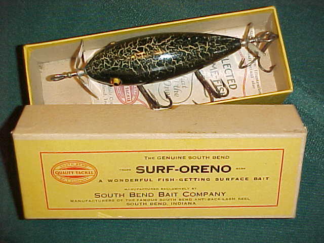 Vintage South Bend Standard Wobbler Red Head and White Body Lure