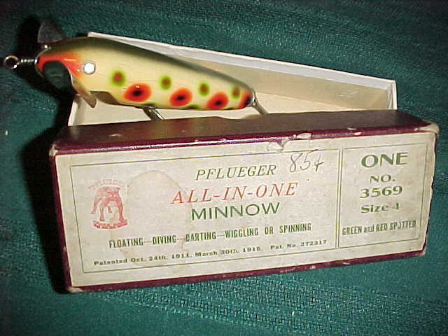 Vintage Pflueger 3 5/8 Underwater Metalized Minnnow Lure 2887